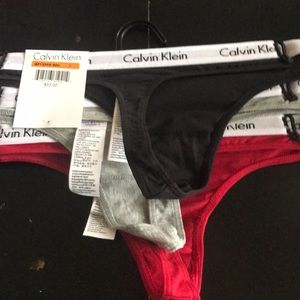 New Calvin Klein 3 pair thong underwear